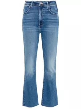 MOTHER джинсы bootcut The Hustler Ankle Fray средней посадки, синий
