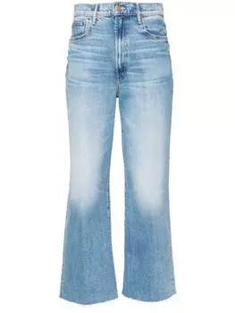 MOTHER джинсы Maven Ankle Fray с широкими штанинами, синий