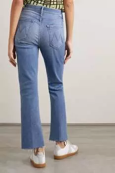 MOTHER Джинсы прямого кроя Tripper Ankle Fray с высокой посадкой, деним