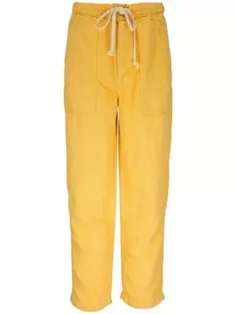 MOTHER прямые брюки с кулиской, желтый
