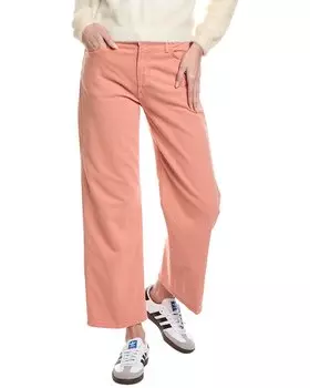 MOTHER Прямые джинсы Dodger Ankle из смеси льна и манго, оранжевый