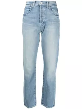 MOTHER прямые джинсы с завышенной талией, синий