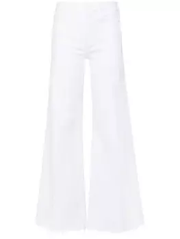 MOTHER расклешенные джинсы The Roller Fray, нейтральный цвет