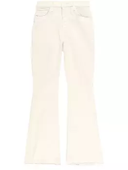 MOTHER расклешенные джинсы The Weekender, белый