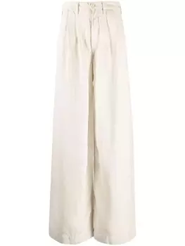 MOTHER широкие джинсы с завышенной талией, нейтральный цвет