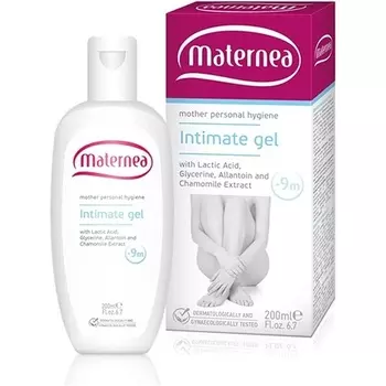 Mother Skin Care Женский гель для интимной гигиены с молочной кислотой, глицерином, аллантоином и экстрактом ромашки 200 мл Maternea