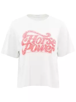 MOTHER укороченная футболка Grab Bag, белый