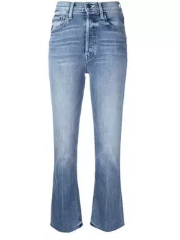 MOTHER укороченные расклешенные джинсы с завышенной талией, синий