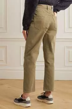 MOTHER ЗАКУСКИ! джинсы прямого кроя с завышенной талией, армейский зеленый