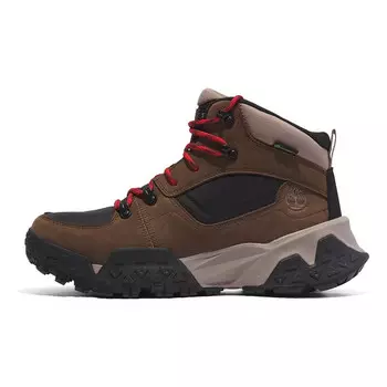 Motion Scramble Lace Up Mid Водонепроницаемые темно-коричневый нубуковые кроссовки Timberland