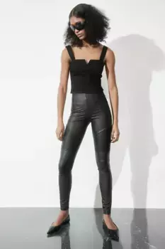 Мото-скинни без застежки H&M, черный