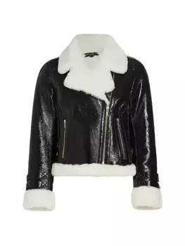 Мотоциклетная куртка Dion с отделкой из искусственной овчины Generation Love, белый