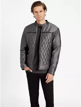 Мотоциклетная куртка Eco Stacks Guess Factory, цвет Grey Steel