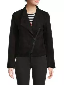 Мотоциклетная куртка на молнии Carmen Marc Valvo Black