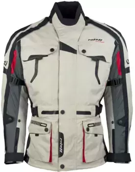 Мотоциклетная куртка Roleff "CHICAGO", с полосками безопасности, красный