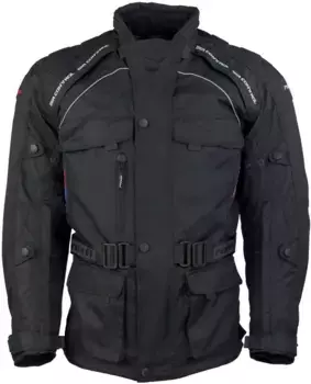 Мотоциклетная куртка Roleff "Liverpool RO", унисекс, с полосками безопасности, 4 кармана, черный