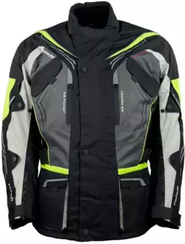 Мотоциклетная куртка Roleff "Турин" с полосками безопасности, желтый