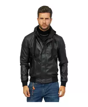 Мотоциклетная куртка с капюшоном Yes Zee, черный