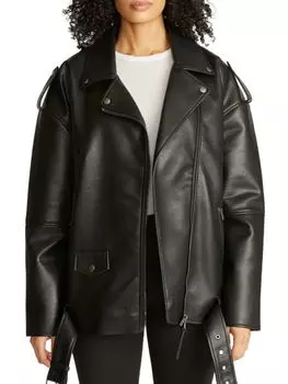 Мотоциклетная куртка с заниженными плечами Hudson, черный