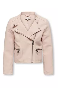 Мотоциклетная куртка только из искусственной кожи Only, бежевый