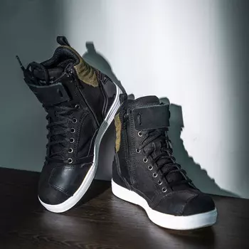 Мотоциклетная обувь Kuang-Chi, нескользящая, противоскользящая, дышащая мотоциклетная обувь, гоночная обувь, мотоциклетные ботинки для езды на дальние расстояния, черно-коричневые, размер 42