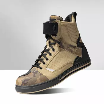 Мотоциклетная обувь Kuang-Chi, нескользящая, противоскользящая, дышащая мотоциклетная обувь, гоночная обувь, мотоциклетные ботинки для езды на дальние расстояния, сине-коричневые, размер 36