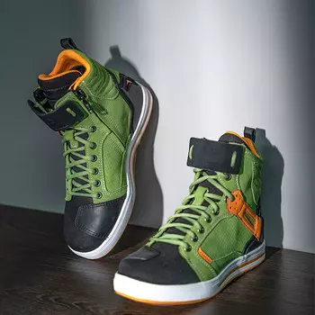 Мотоциклетная обувь Kuang-Chi, нескользящая, противоскользящая, дышащая мотоциклетная обувь, гоночная обувь, мотоциклетные ботинки для езды на дальние расстояния, зеленый размер 38