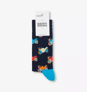 Мотоциклетные носки из хлопковой смеси Happy Socks, синий