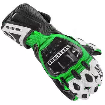 Мотоциклетные перчатки Segullo Berik, зеленый/белый/черный