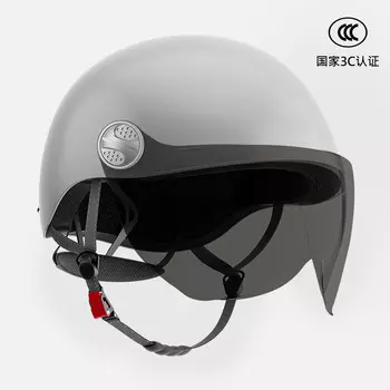 Мотоциклетный шлем для электросамоката Yabia, шлем для взрослых, темно-серый (коричневые короткие линзы) BYB