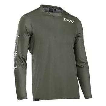 Мотоджерси с длинным рукавом Northwave Bomb Jersey, зеленый