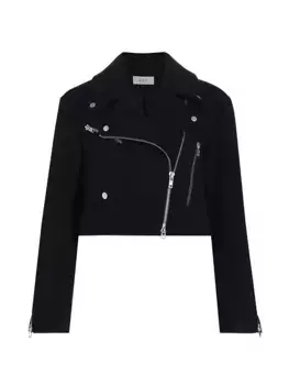 Мотокуртка Notch из смесовой шерсти A.L.C., темно-синий