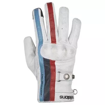 Мотоперчатки Helstons Burton leather, белый