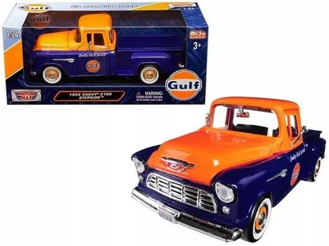 Motormax, Chevy 5100 Stepside 1955 GULF 1:24 Motormax 79651