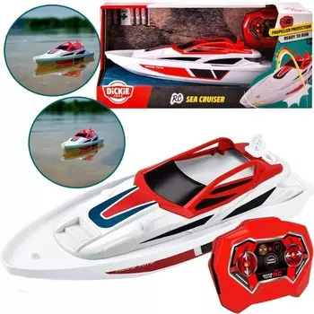 Моторная лодка, лодка с дистанционным управлением, Яхта Круизер + пульт дистанционного управления, лодка на радиоуправлении Dickie Toys
