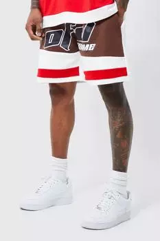 Мотошорты basket ball fit color block Boohoo, экру