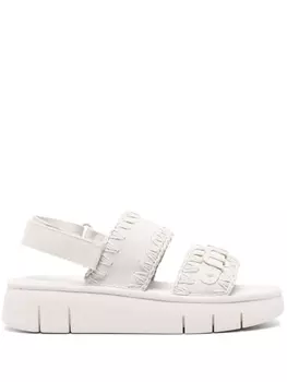 Mou босоножки с логотипом, серый