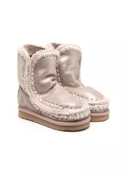 Mou Kids ботинки с подкладкой из овчины, розовый