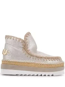 Mou кроссовки Eskimo с эффектом металлик, серый