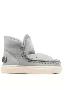 Mou сапоги с вышитым логотипом, синий