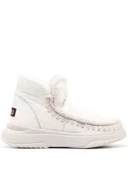 Mou сапоги в технике кроше, белый