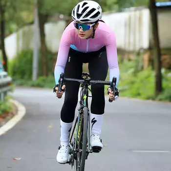 Велосипедное джерси женское Mountainpeak с длинными рукавами тонкое L, мультиколор