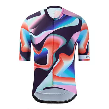 Мужская кофта Mountainpeak для езды на велосипеде с принтом и короткими рукавами, мультиколор