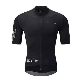 Велосипедное джерси унисекс Mountainpeak с короткими рукавами и воротником-стойкой S-XXL, черный