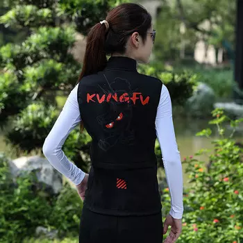 Женский жилет Mountainpeak ветрозащитный велосипедный на молнии с принтом, черный