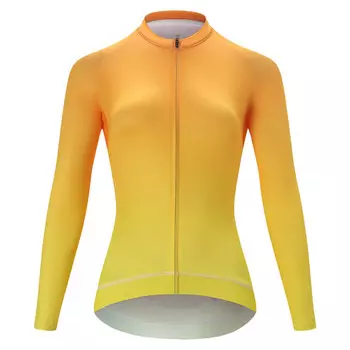 Велосипедное джерси женское Mountainpeak с длинным рукавом и градиентным принтом S-XXL, желтый