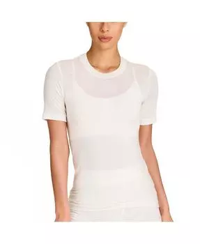 Моющаяся кашемировая футболка для взрослых женщин Alala, коричневый/бежевый