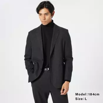 Моющаяся куртка из джерси мелтон Мужчины PLST, серый