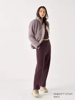 Моющиеся трикотажные брюки milano Uniqlo, бордовый