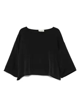 MOUTAKI атласная футболка, черный